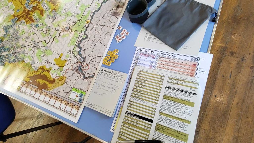 Battle Flat 2026: Les Premieres au Rhin from 3CG - CRT and player aid.